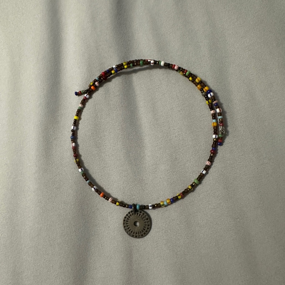 Silpada Colorful Beaded Necklace with Round Pendant
